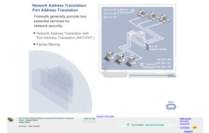 Screenshot for Firewall: Network Address Translation/Port Address Translation