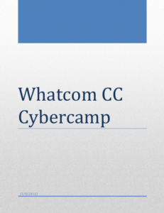 Screenshot for Cybercamp Lab Book