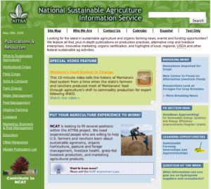 Screenshot for ATTRA - The National Sustainable Agriculture Information Service