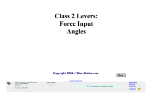 Screenshot for Class 2 Levers: Force Input Angles