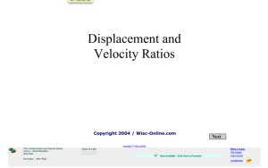 Screenshot for Displacement and Velocity Ratios