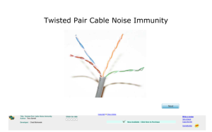 Screenshot for Telecommunications: Twisted Pair Cable Noise Immunity