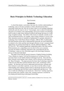 Screenshot for Basic Principles in Holistic Technology Education