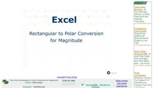 Screenshot for Excel: Rectangular to Polar Conversion for Magnitude