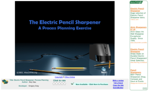 Screenshot for Electric Pencil Sharpener: Process Planning