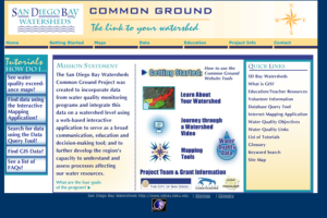 Screenshot for San Diego Watershed Common Ground Project