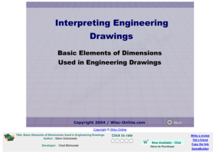 Screenshot for Basic Elements of Dimensions Used in Engineering Drawings
