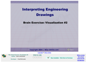 Screenshot for Interpreting Engineering Drawings - Brain Exercise: Visualization #2
