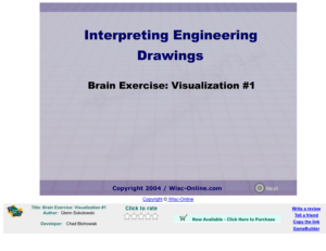Screenshot for Interpreting Engineering Drawings - Brain Exercise: Visualization #1