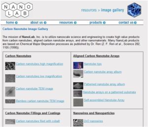 Screenshot for Carbon Nanotube Image Gallery