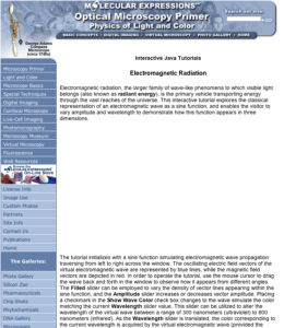 Screenshot for Electromagnetic Radiation