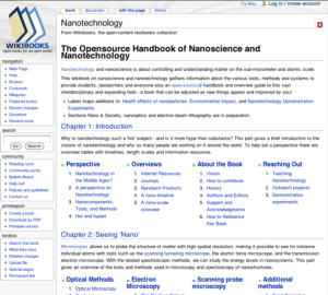 Screenshot for The Opensource Handbook of Nanoscience and Nanotechnology