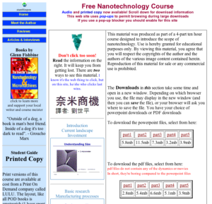 Screenshot for Free Nanotechnology Course