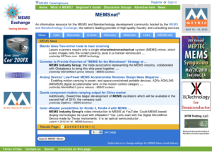 Screenshot for MEMS and Nanotechnology Clearinghouse