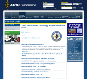 Screenshot for ARRL Education and Technology Program Curriculum Guide