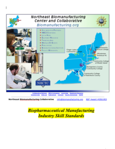 Screenshot for Biopharmaceutical Manufacturing Industry Skill Standards