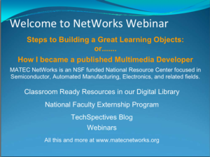 Screenshot for Webinar: Steps to Building Great Learning Objects