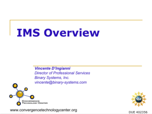 Screenshot for IMS Overview