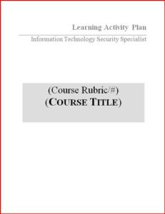 Screenshot for Learning Activity Plan Template
