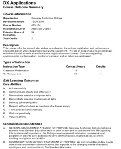 Screenshot for Direct Expansion (DX) Applications Course Outcome Summary