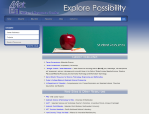 Screenshot for MatEd National Resource Center: Student Resources