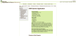 Screenshot for DNR Garmin Application