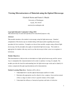 Screenshot for Viewing Microstructures of Materials Using the Optical Microscope