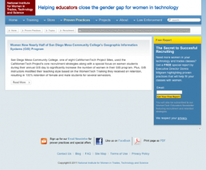 Screenshot for Women Now Nearly Half of San Diego Mesa Community College's Geographic Information Systems (GIS) Program
