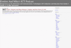 Screenshot for Gordon and Mike's ICT Podcast: iTunes, Origami and Mega Mergers: Updates and New News