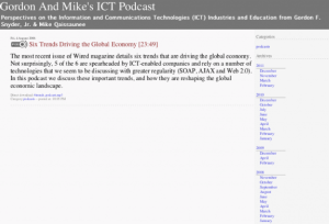 Screenshot for Gordon and Mike's ICT Podcast: Six Trends Driving the Global Economy