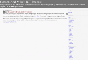 Screenshot for Gordon and Mike's ICT Podcast: Blogcast 7: Death By Powerpoint