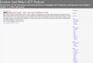 Screenshot for Gordon and Mike's ICT Podcast: Blogcast 8: Jajah – Web Activated Telephony