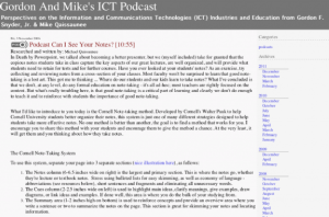 Screenshot for Gordon and Mike's ICT Podcast: Podcast Can I See Your Notes?