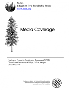Screenshot for NCSR: Evaluation of Media Coverage of an Environmental Issue