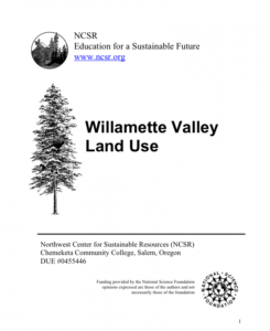 Screenshot for NCSR: Willamette Valley Land Use Change