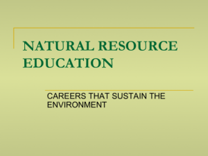 Screenshot for Natural Resource Education Student Outreach and Recruiting Presentation