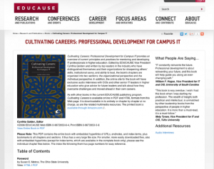 Screenshot for Cultivating Careers: Professional Development for Campus IT