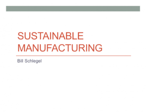 Screenshot for Sustainable Manufacturing