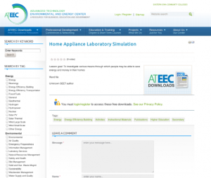 Screenshot for Home Appliance Laboratory Simulation