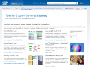 Screenshot for Intel Education Initiative: Free Teaching Tools and Resources