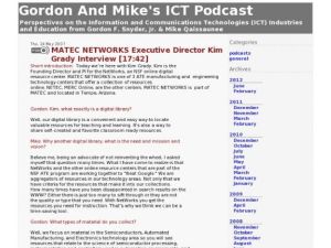 Screenshot for Gordon and Mike's ICT Podcast: MATEC NETWORKS Executive Director Kim Grady Interview