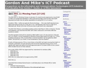 Screenshot for Gordon and Mike's ICT Podcast: 802.11 Moving Fast