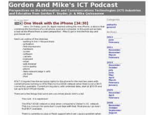 Screenshot for Gordon and Mike's ICT Podcast: One Week with the iPhone