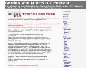 Screenshot for Gordon and Mike's ICT Podcast: Apple, Microsoft and Google Updates