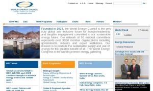 Screenshot for World Energy Council