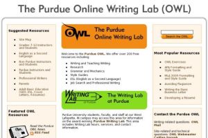 Screenshot for Purdue Online Writing Lab (OWL)