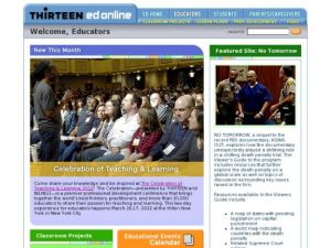 Screenshot for Thirteen Ed Online: Educator Resources