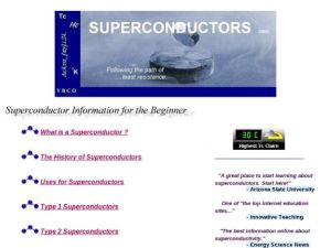 Screenshot for Superconductors.org