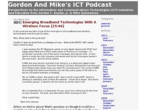 Screenshot for Gordon and Mike's ICT Podcast: Emerging Broadband Technologies With A Wireless Focus