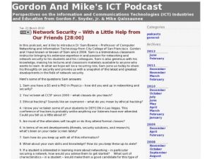 Screenshot for Gordon and Mike's ICT Podcast: Network Security- With a Little Help from Our Friends